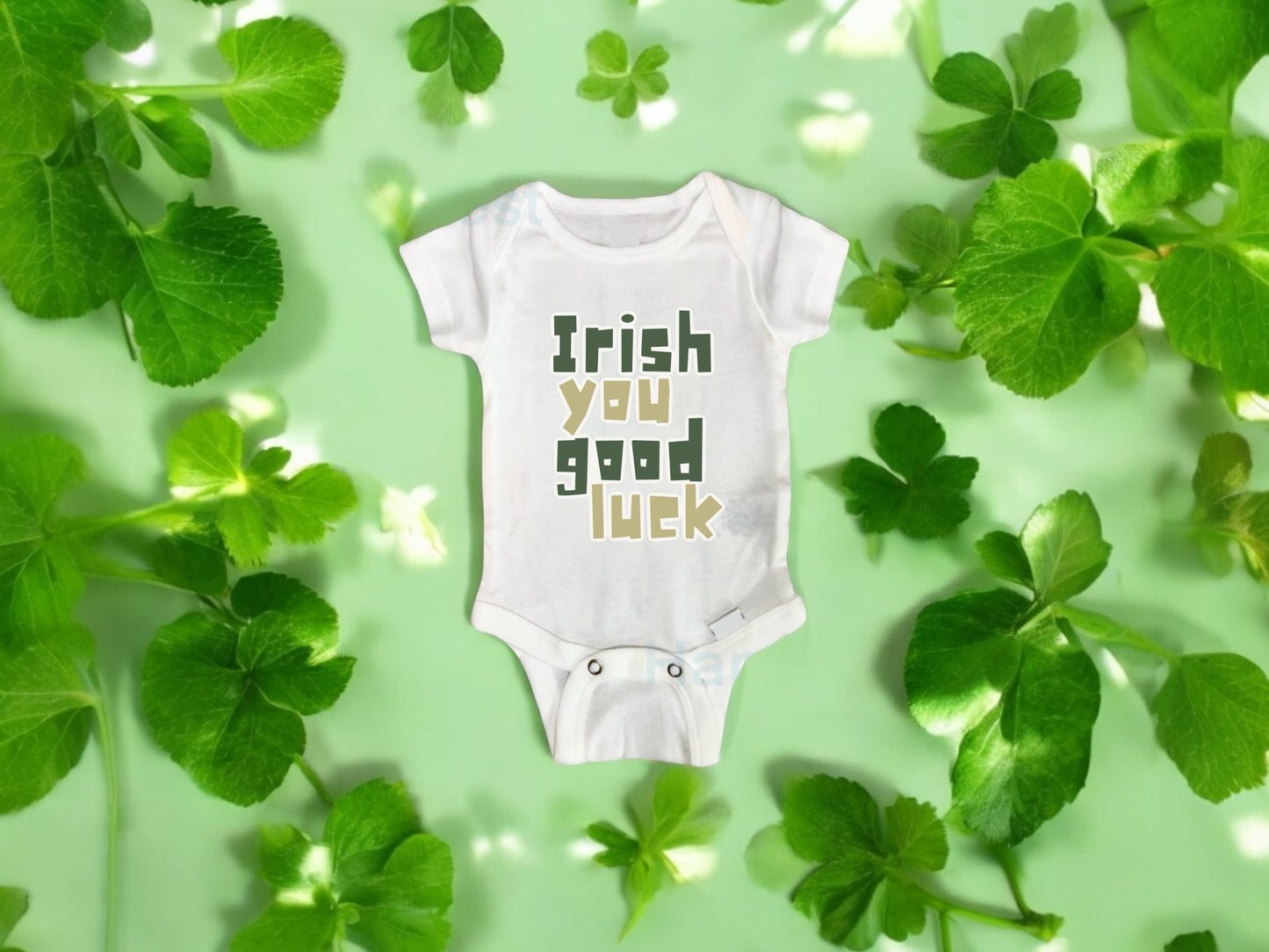 St. Patrick's Day- Irish you good luck baby onesie® | March baby bodysuit| Spring baby onesie®| First Saint Patrick's Day outfit