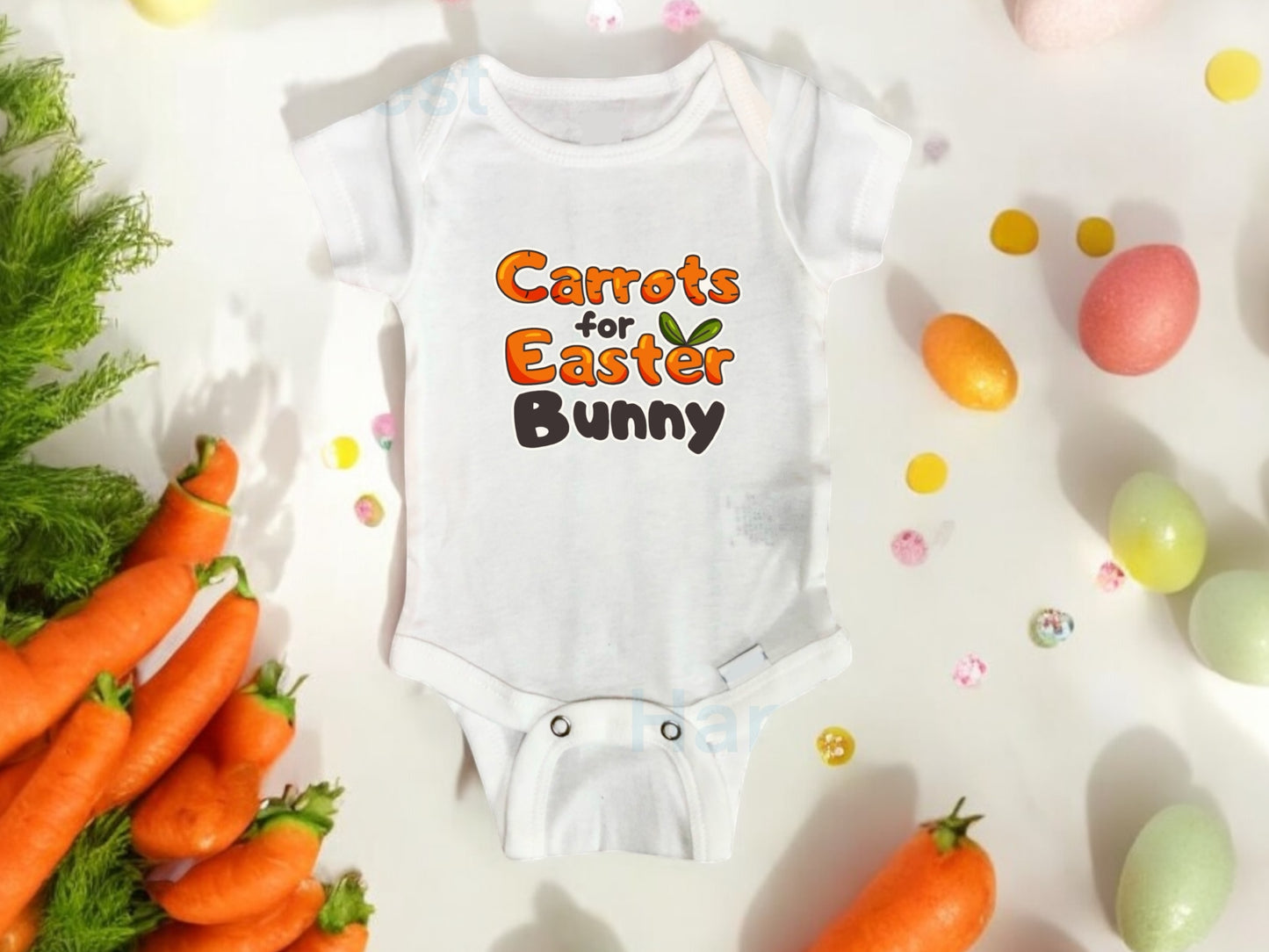 Carrots for Easter bunny newborn bodysuit, Easter baby, baby gift, baby’s first Easter, baby shower, baby announcement, baby clothes, Easter gift for baby, little tiny clothing, unisex baby clothing