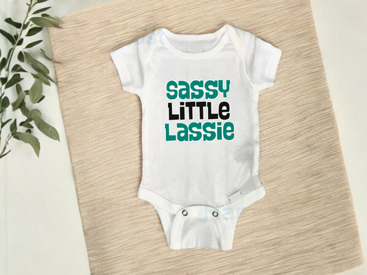 Sassy little Lassie baby bodysuit, st. Patrick’s day baby, st. Patty’s, st. Paddy’s, Irish newborns, funny bodysuit, baby clothes, unisex 