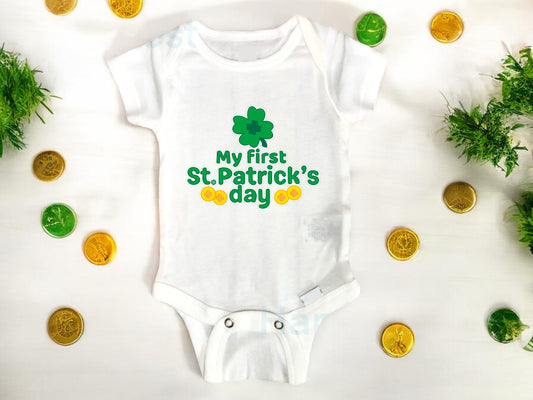 My first st. Patrick’s Day newborn bodysuit, Irish newborns 