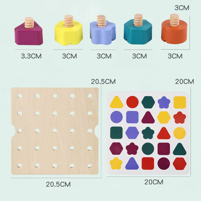 Montessori Motor Skills Pegs Boards